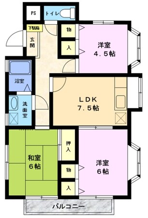 ダイヤパレス飯田の物件間取画像